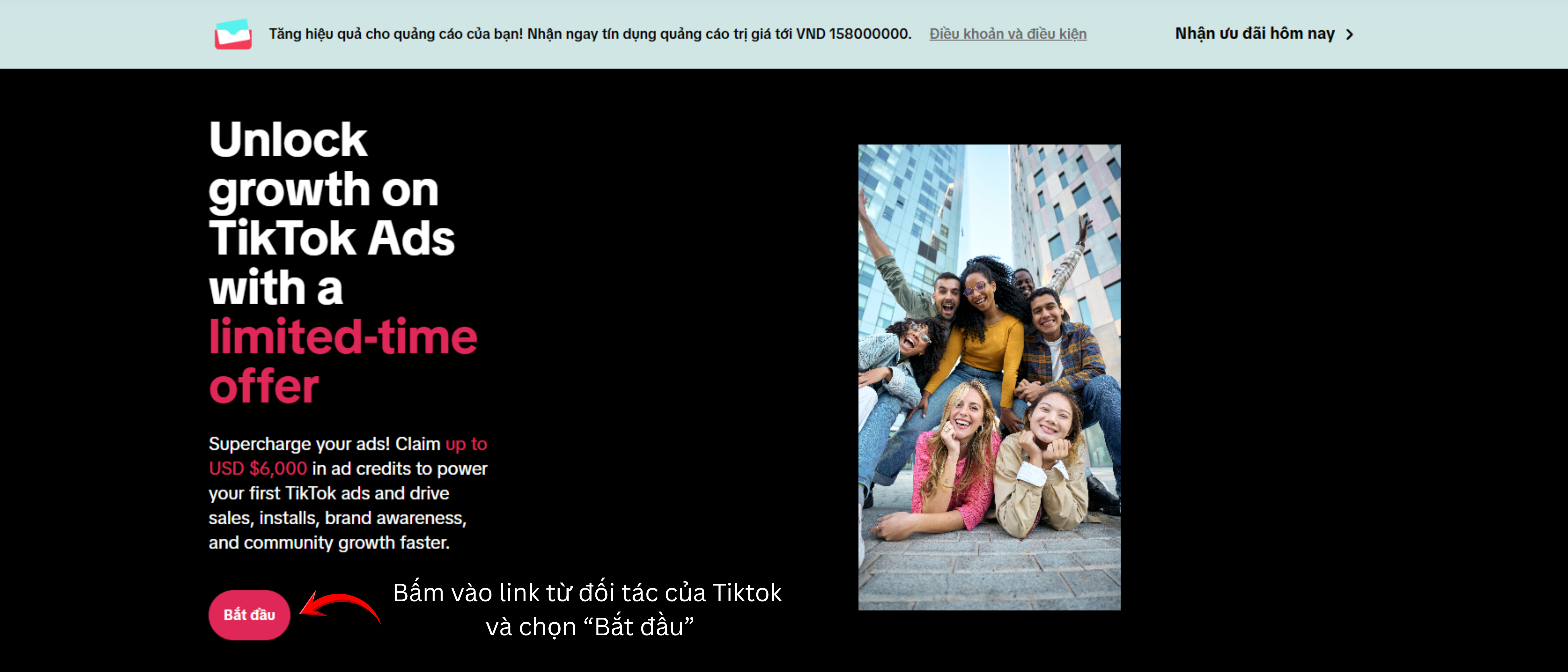 Trang đăng ký TikTok Ads - Mở khóa tăng trưởng với ưu đãi